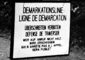 Forbidden: Reference to the demarcation line in France