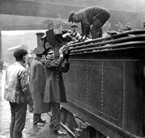 Refill: Refilling engine tender during rail strike