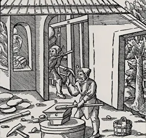 Coating: Refining copper in a furnace. (Basle, 1556)