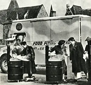 Bovril: Refreshments in a London street after a night raid, WW2