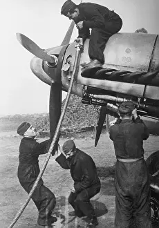 Refueling: Refueling of a German aircraft, 1941