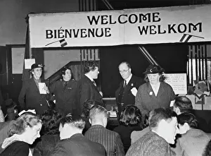 Distributing: Refugee distributing centre WWII