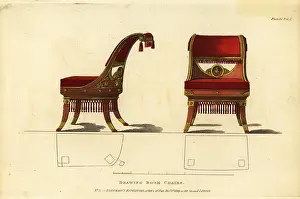 Interior Decor: Regency era drawing-room chairs, 1809