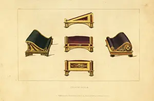 Rosewood: Regency-era footstools by Matthew Gregson, 1813