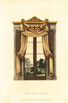 Proportion: Regency-era library window curtains, 1815