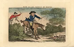 Annals: Regency gentleman on a horse caught on a sty