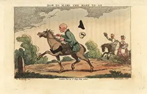 Annals: Regency gentleman loses his hat and wig on a mare