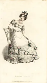 Satin Slip: Regency lady in evening dress, 1820