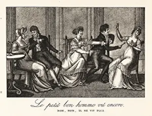 Dandies: Regency party-goers playing the game of The Little