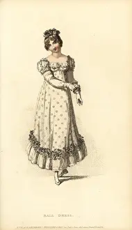 Flounce: Regency woman dancing at a ball, 1815