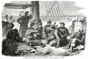Smokes: A regiment of Belgian troops en route to Mexico