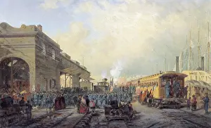 Entraining: A Regiment Entraining for the Front
