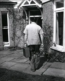 Maudling: Reginald Maudling at home, preparing for the Budget
