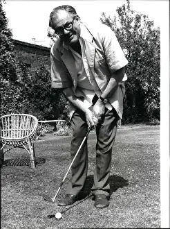 Resign: Reginald Maudling playing golf in his garden