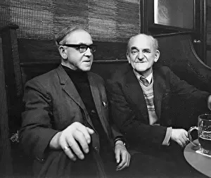 Regulars: Two regulars, seated at Birch Villa pub, Rusholme