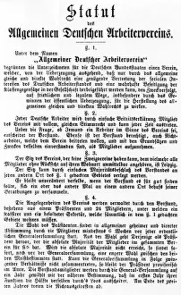 Regulations: Regulations of the General German Workers Association in