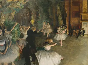 Rehearsal of the Ballet Onstage, by Degas