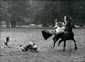 Bexhill: Rehearsal for jousting tournament