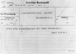 Naturalization: Third Reich - Naturalization of Hitler 1932