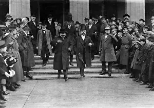 Breslau: Reich President Friedrich Ebert (front left) on a