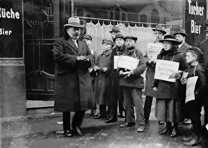 Coalition: Reich President Friedrich Ebert (left), flanked by