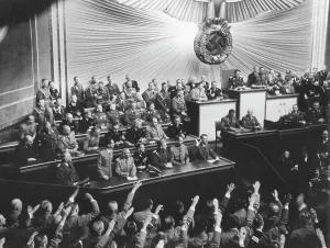 Schaub: Reichstag session on the declaration of war against Poland