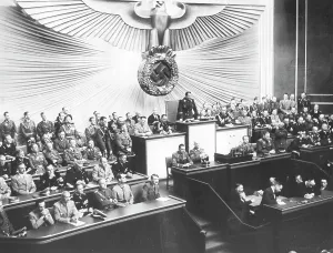 Schaub: Reichstag session on the declaration of war against Poland