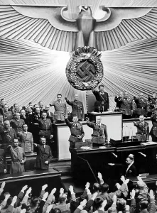 Schaub: Reichstag session in the Kroll Opera House, 1940