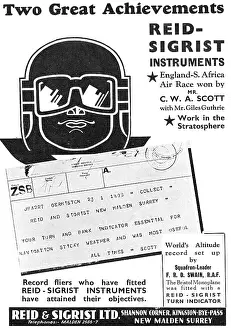 Sigrist: Reid & Sigrist Aircraft Blind Flying Instruments