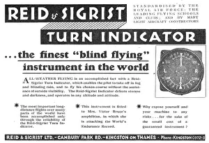 Sigrist: Reid & Sigrist Turn Indicator - Blind Flying Aid