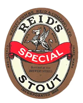 Stout: Reid's Special Stout Bottled at Brewery Label