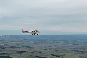 Driffield: Reims-Cessna F172M Skyhawk in flight nr Driffield, Yorkshire
