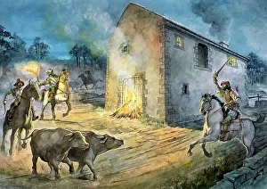Hadrians: Reivers raiding Birdoswald in the 16th century