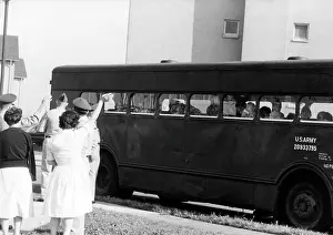 Abandoning: Relatives of the US Army leaving decrepit apartments