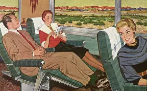 Railroads: Relaxing Travellers on Train