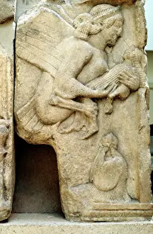 Harpy: Detail of the relief of