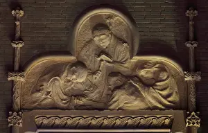 Humility: Relief, Administration Pavilion, Hospital de Sant