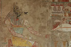 Tourist Attraction: Relief, Anubis shrine, Temple of Hatshepsut