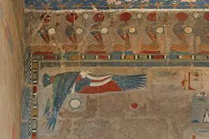 Tourist Attraction: Relief, Anubis shrine, Temple of Hatshepsut