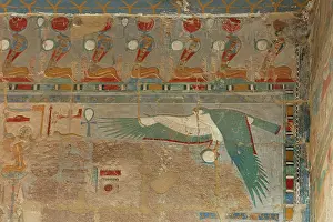 Tourist Attraction: Relief, Anubis shrine, Temple of Hatshepsut