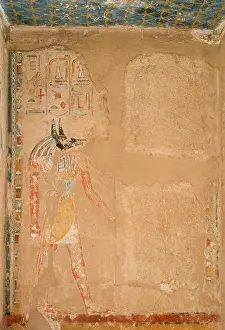 Anubis: Relief, Anubis shrine, Temple of Hatshepsut, Luxor, Egypt