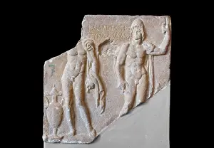 Dioscuri: Relief, Archaeological Museum of Sparta, Sparta, Laconia