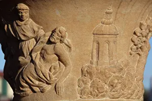 Karluv: Relief carving, Charles Bridge, Prague, Czech Republic