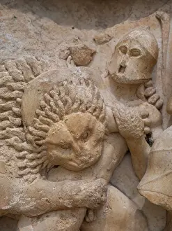Gigantomachy: Relief, Delphi Archaeological Museum, Delphi, Greece