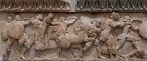 Gigantomachy: Relief, Delphi Archaeological Museum, Delphi, Greece