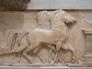 Abductions: Relief, Delphi Archaeological Museum, Delphi, Greece