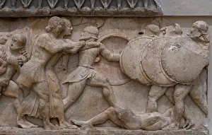 Gigantomachy: Relief, Delphi Archaeological Museum, Delphi, Greece