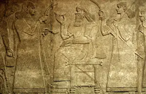 Attendant: Relief depicting a court scene of King Ashurnasirpal II. Nim