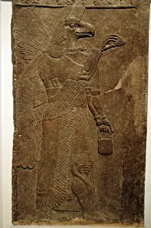 Fantastic: Relief depicting a eagle-headed protective spirit. Nimrud