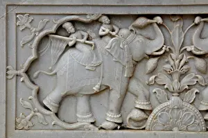 Kachwaha: Relief, Gaitor Ki Chhatriyan, Jaipur, Rajasthan, India